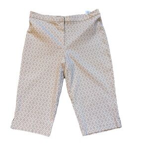 Susan Graver Women's Printed Uptown Stretch Pedal Pusher Floral Burst Pants 16